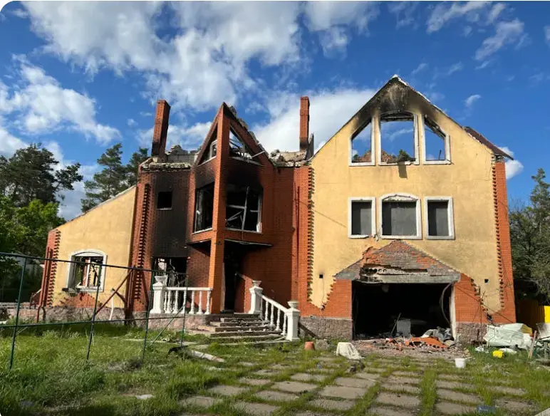 Fire damage restoration in Cobb County home